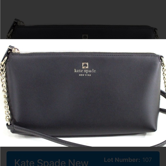 kate spade Handbags - Kate Spade Black Crossbody Bag with Gold Chain